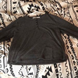 grey fitted long sleeve